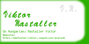 viktor mastaller business card